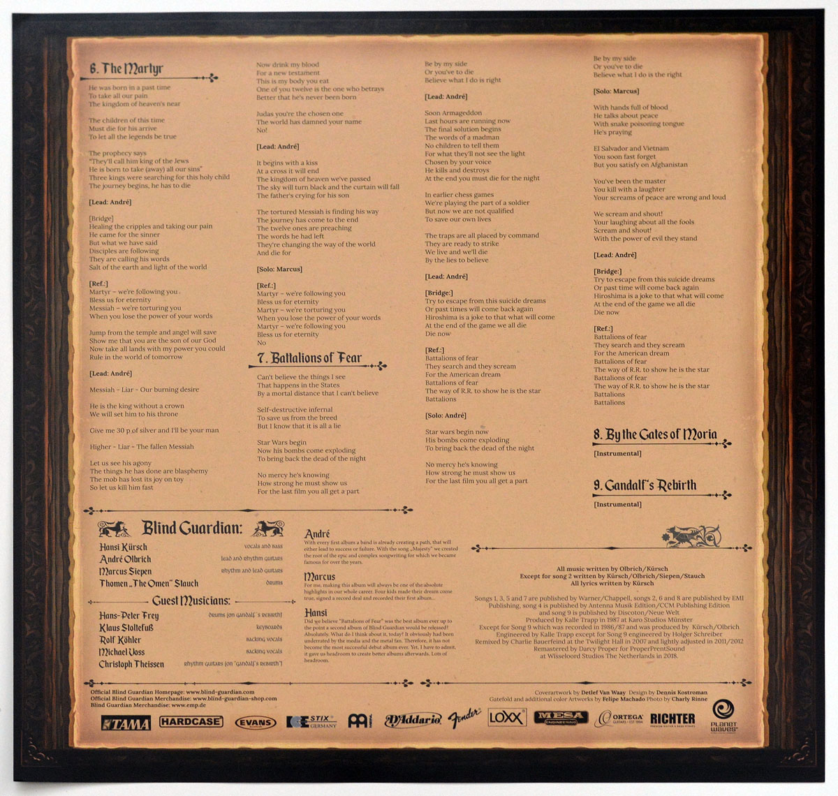High Resolution Photo #6 BLIND GUARDIAN Battalions Of Fear Ltd Ed